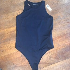 Black Abercrombie & Fitch high neck size XL body suit   New with tags !